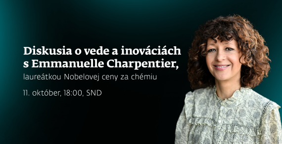 Zažite diskusiu s nobelistkou Emmanuelle Charpentier